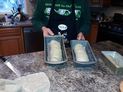 Algae Bread ready to go into the oven